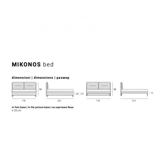 Letto Mikonos (pacchetto chiavi in mano)